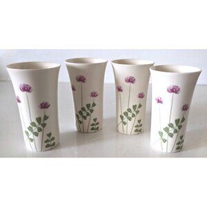 Utsuwa-No-Takata Japanese Tea Cups Lot Of 4 Hand Painted 3 oz 4 in.
